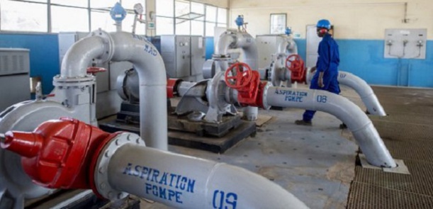 La station de Keur Momar Sarr où démarre le «projet de renforcement de l’alimentation en eau pour multi usages sur l’axe Louga – Thiès – Dakar.