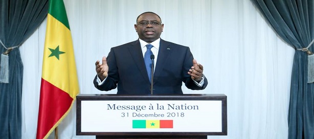 Macky Sall, s'adressant à la nation à l'occasion du nouvel.