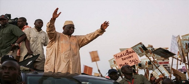 Le candidat Macky Sall en campagne électorale pour la présidentielle de février 2019.