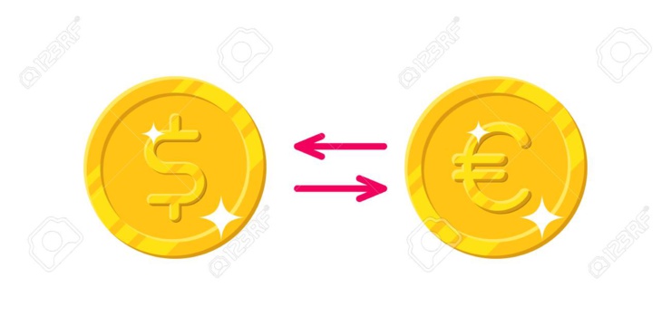 Transactions en dollars / euros. Transactions en dollars / euros.