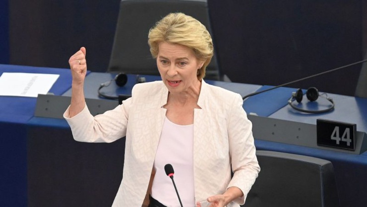 La présidente Commission européenne von der Leyen. La présidente Commission européenne von der Leyen.