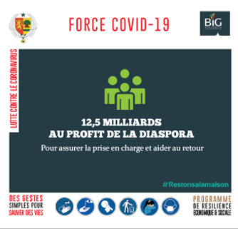 force covid-19-sénégal : 12,5 milliards au profit de la diaspora