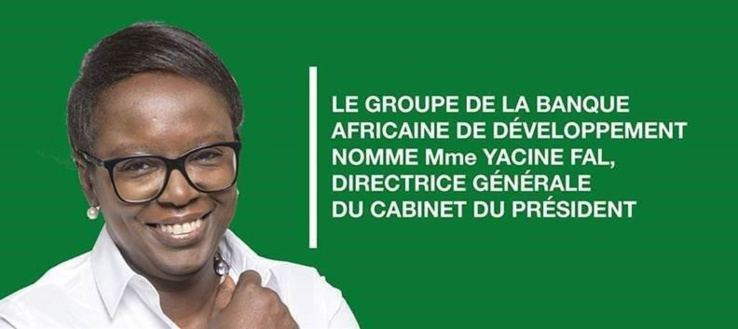 Yacine Fal nouvelle directrice générale du cabinet du président du groupe de la Bad