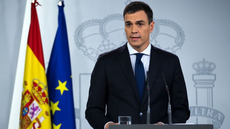 En visite officielle au Sénégal, le premier ministre espagnol, Pedro Sanchez, reçu au palais de la République par Macky Sall