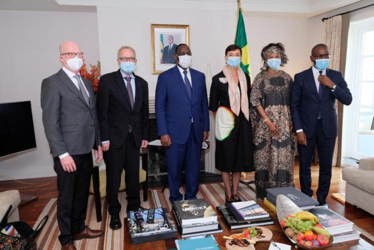 La délégation sénégalaise conduite par Macky Sall à Bruxelles.