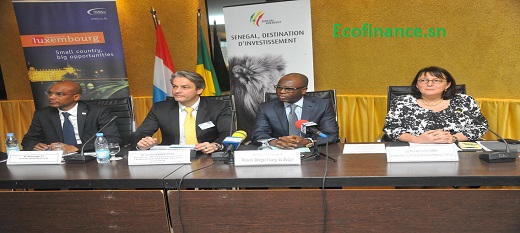 Au podium, les organisateurs de la mission économique luxembourgeoise au Sénégal. Au podium, les organisateurs de la mission économique luxembourgeoise au Sénégal.