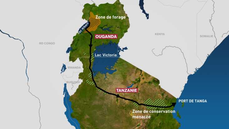 Carte Ouganda TotalEnergies.