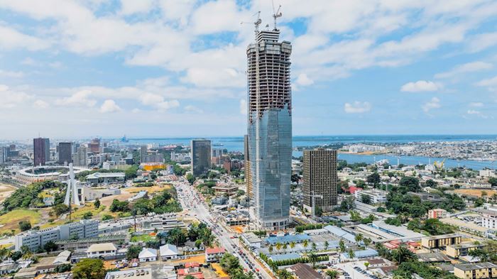 La future Tour F d'Abidjan, plus haute tour d'Afrique (©PFO Africa) La future Tour F d'Abidjan, plus haute tour d'Afrique (©PFO Africa)