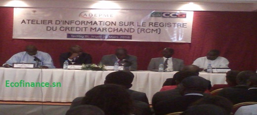 Cérémonie d'ouverture de l'atelier d'information sur le registre du crédit marchand.