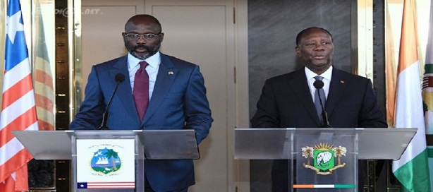 Les Président Weah et Ouattara Les Président Weah et Ouattara