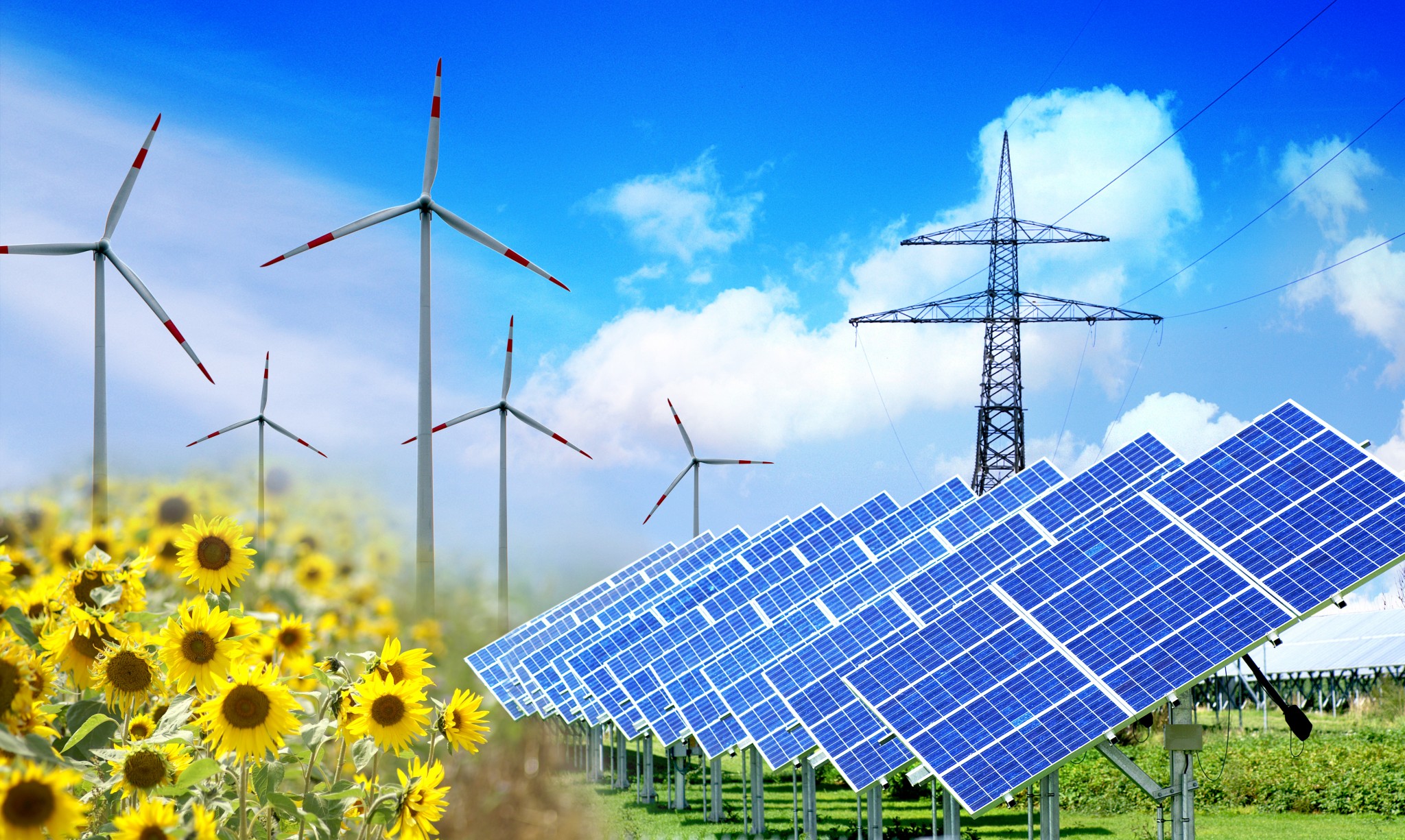 Forte croissance des énergies renouvelables.