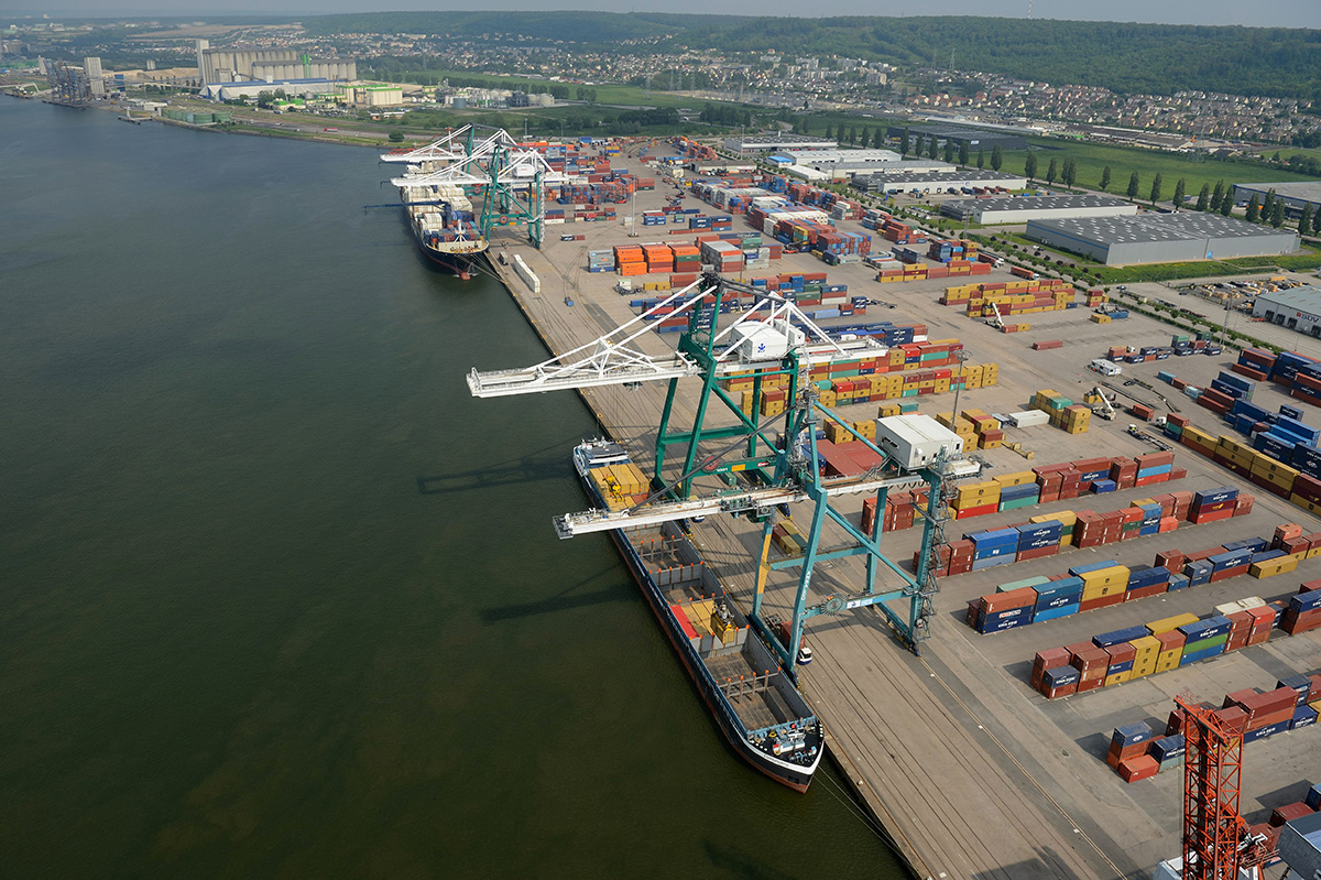 Port de Rouen, France. Port de Rouen, France.