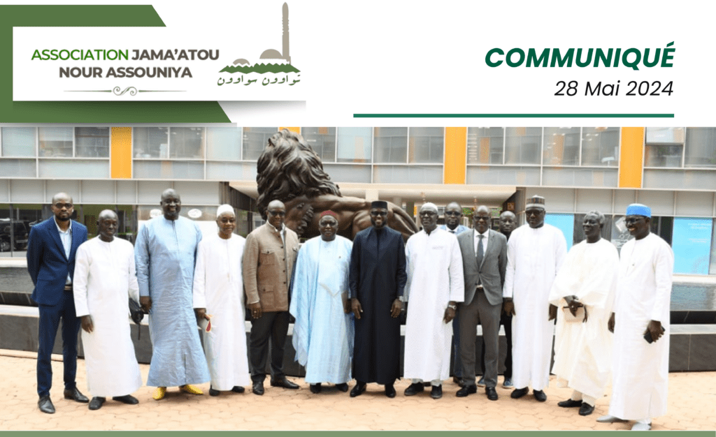 La délégation, dirigée par Serigne Mame Ousmane Sy Habib, Serigne Cheikh Tidiane Sy Djamil, El Hadj Mouhamadou Makhtar Cissé,  président du  Comité de Pilotage. La délégation, dirigée par Serigne Mame Ousmane Sy Habib, Serigne Cheikh Tidiane Sy Djamil, El Hadj Mouhamadou Makhtar Cissé,  président du  Comité de Pilotage.