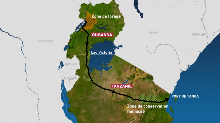 Carte Ouganda TotalEnergies.