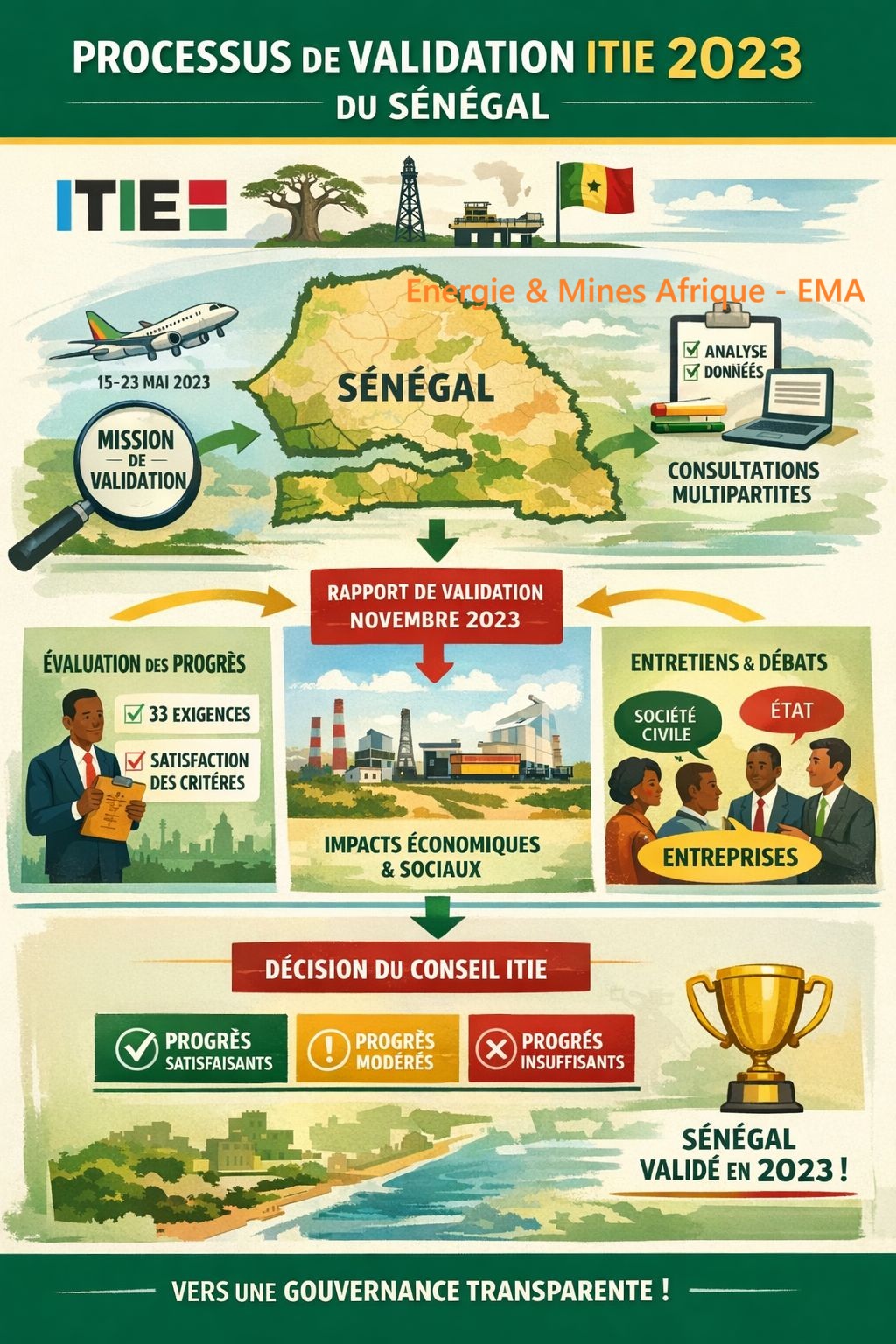 Si le score de 89/100 à la Validation ITIE 2023 fait briller la vitrine diplomatique du pays, l'arrière-boutique des bénéficiaires effectifs inquiète le Conseil d'administration international.