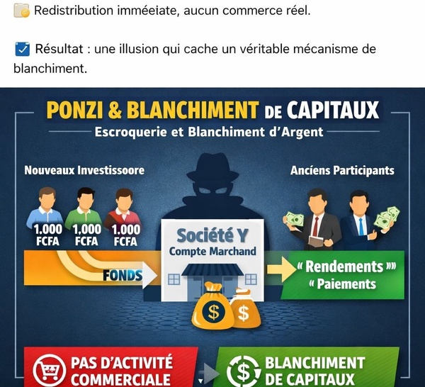Escroquerie Ponzi et blanchiment électronique : le piège des comptes marchands