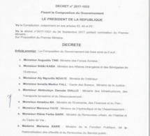 Nouveau Gouvernement du Sénégal: Liste complète des nouveaux membres
