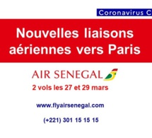 Covid-19 : Air Sénégal ouvre de nouvelles lignes aériennes vers Paris