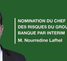 Nomination du Chef par intérim de la Gestion des risques