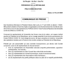 Force covid19 Sénégal : les membres du comité de suivi de la mise en oeuvre des opérations connus Force covid19 Sénégal : les membres du comité de suivi de la mise en oeuvre des opérations connus