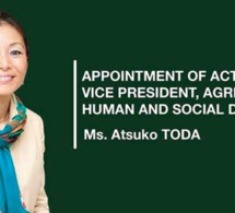 Top management de la Bad : Atsuko Toda nommée vice-présidente par intérim Top management de la Bad : Atsuko Toda nommée vice-présidente par intérim